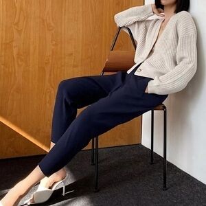 BABATON Aritzia Dexter Tuxedo Jogger Pant Navy Blue Large‎